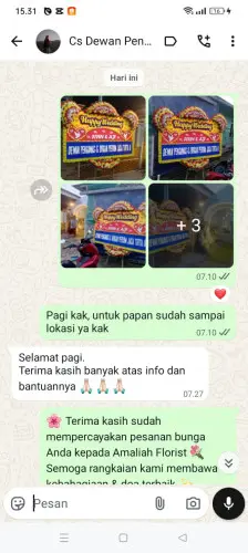 Testimonial Papan Bunga Pernikahan citraland